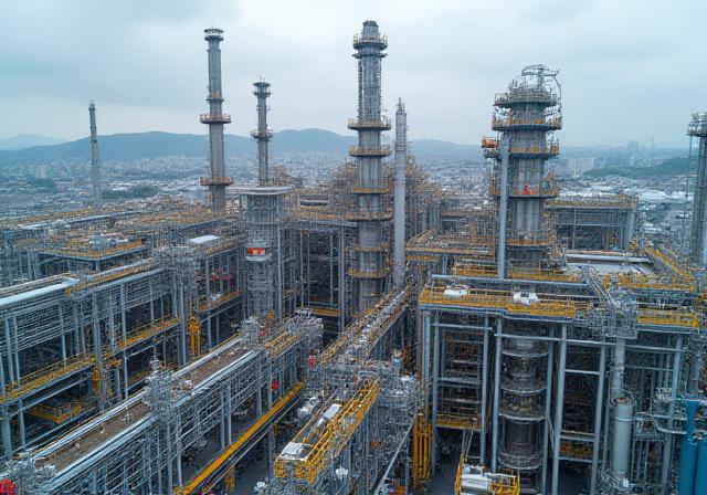 인천 화학 플랜트 확장 공사 전경
